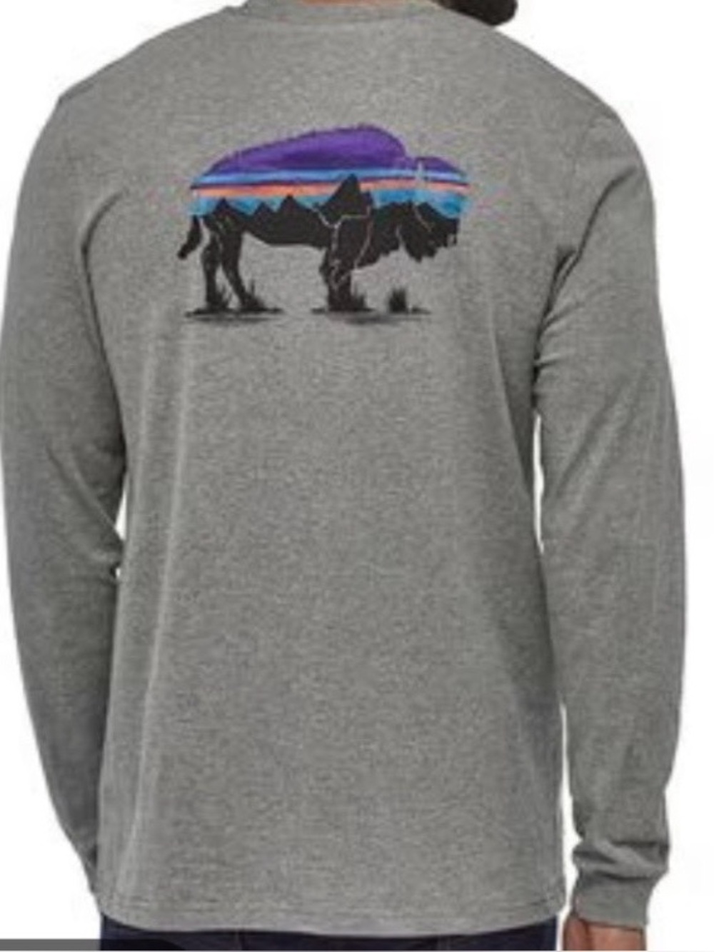 Patagonia xxl Long-Sleeve Logo Tee bison — Gray so nice